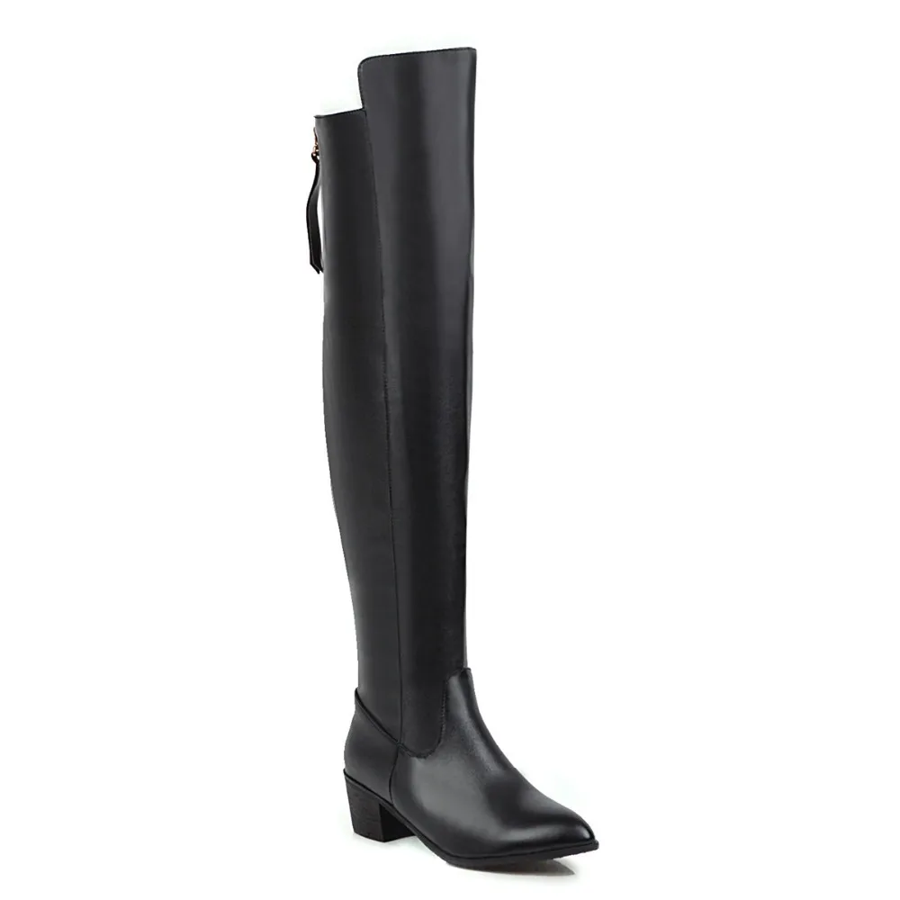 Сапоги до колена высокого качества; женские зимние сапоги до колена из мягкой кожи; удобные женские высокие сапоги с теплым мехом; женские сапоги с острым носком; 39