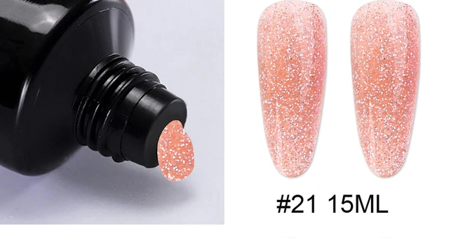 15ml Poly Acrylic Gel For Nail 22 Color Spangle Crystal Extension Gel UV/LED Light Quick Extension Nail Without Paper Holder&_&* 21