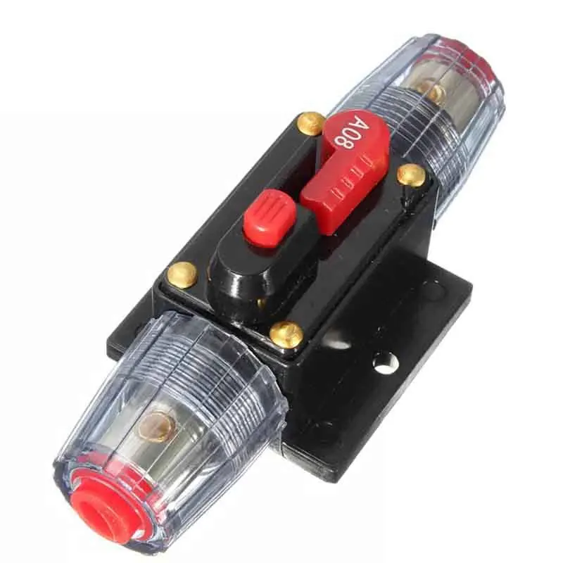 12V 24VDC Fuse Manual Reset Car Circuit Breaker IP67 Waterproof 20A-150A Resettable Insurance for Household Circuit Protection