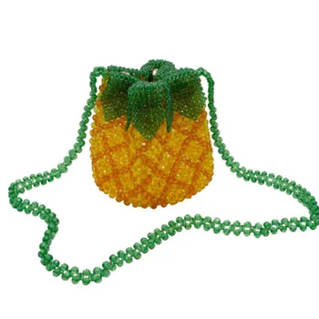 

Pineapple Pattern Beads Hand-wrapped Inclined Across The New Beads Acrylic Beads Fashion Bag