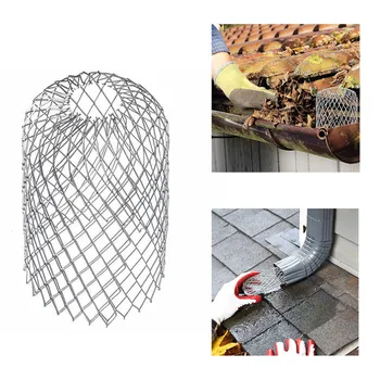 

4PCS/Set Roof Gutter Balloon Guard Filters, Plastic Downpipe Stops Leaf Drains Aluminum Rainwater Discharge Filter Strainer