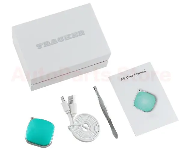 Green with box Мини gps трекер для детей, прослушивающее устройство A9, бесплатное веб-приложение, gps трекер для собак, gps локатор, 5 дней в режиме ожидания, устройство для отслеживания детей - Цвет: Green with box