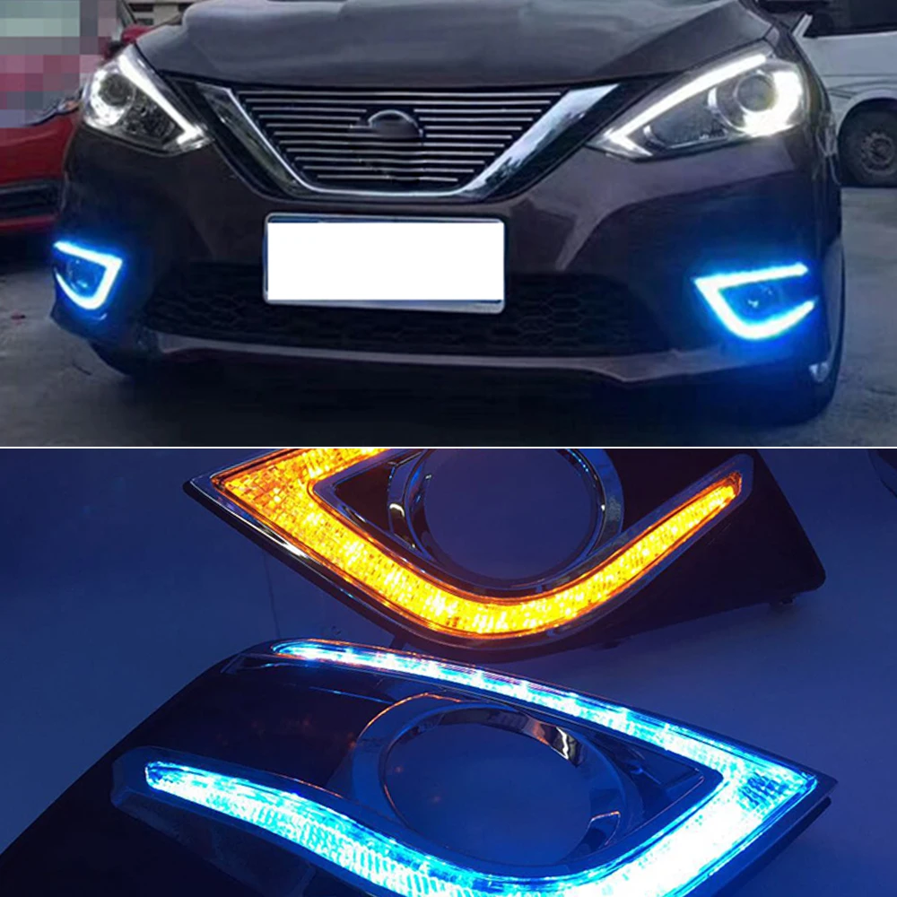 1 пара автомобильных мигающих дневных ходовых огней для Nissan Sentra 2016 2017