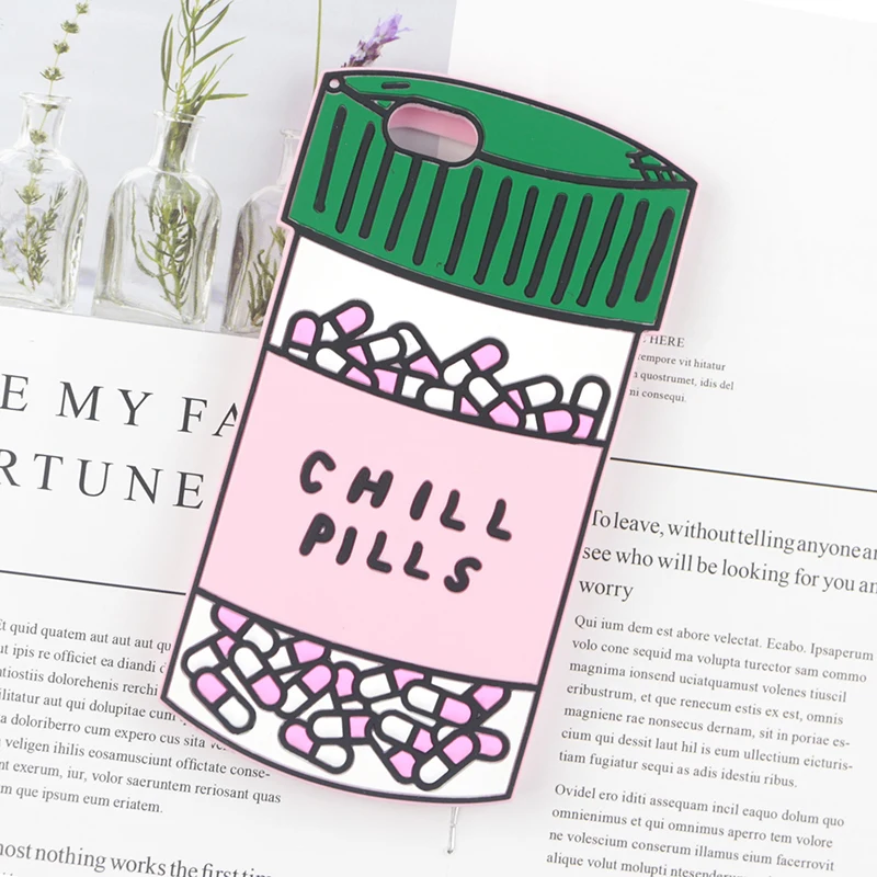 Chill Pills Мягкий чехол с 3D рисунком кота для Apple iphone X, XR, XS, Max, 4S, SE, 5, 5S, 5C, 6, 6 S, 7, 8 Plus, чехол для телефона с изображением счастливых кошек - Цвет: Chill Pills