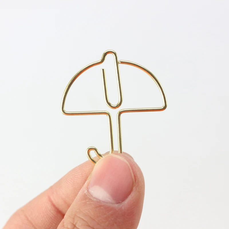 Domikee 귀여운 창의적인 금속 사무실 학교 종이 클립 세트, 고급 학생 메모 클립, 책갈피 세트, 골드 핑크, 5 개/세트