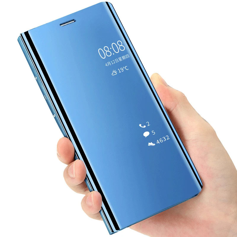 Зеркальный кожаный чехол для Samsung Galaxy Note 9 Note9 SM N960 N960F Роскошный прозрачный