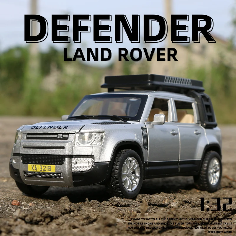 1:32 Land Rover Defender 110 SUV модель автомобиля из сплава Литые и игрушечные внедорожники со
