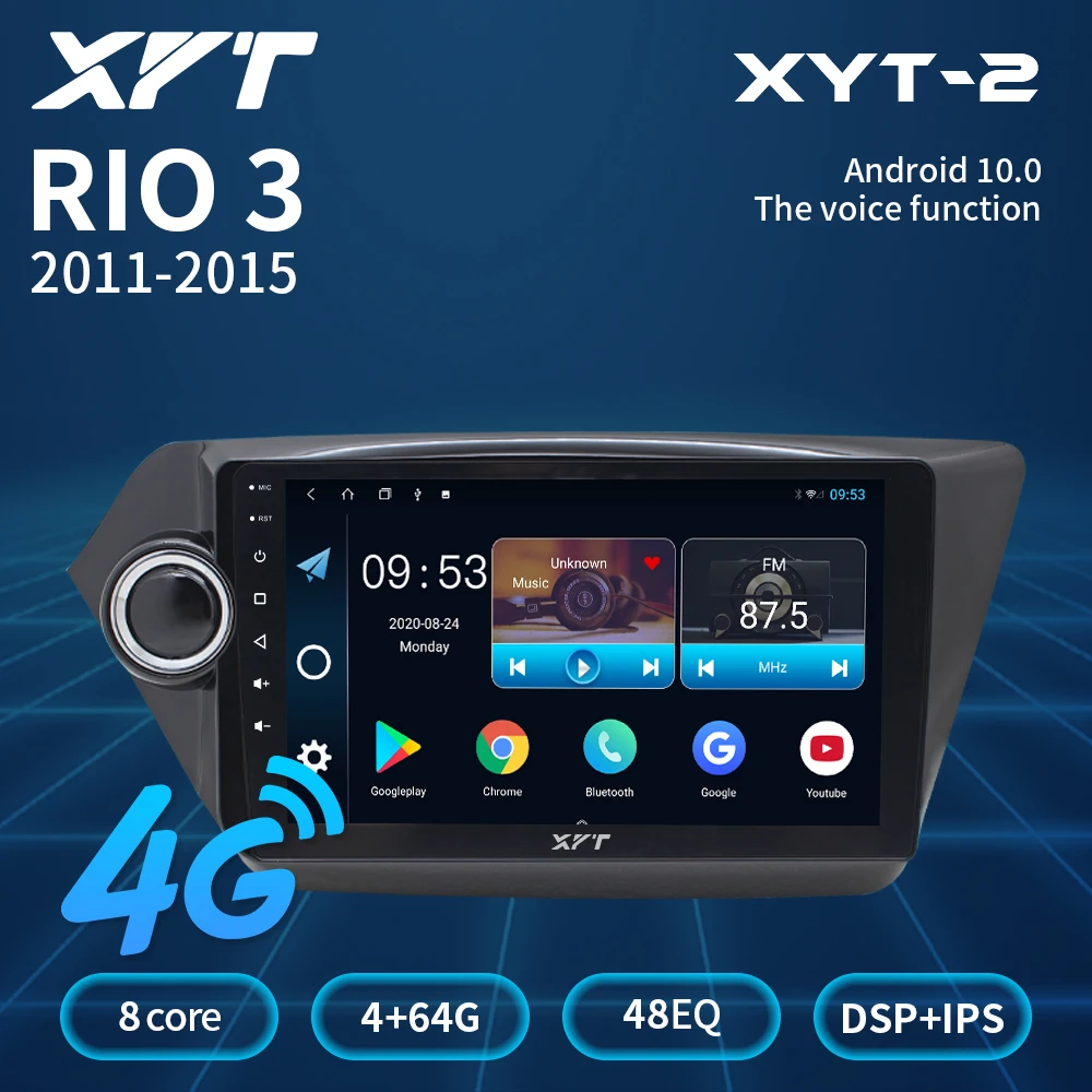 

XYT For Kia Rio 3 2011 2016 2017 2018 Car Radio Multimedia Video Player Navigation GPS Android 10.0 No 2din 2 Din Dvd
