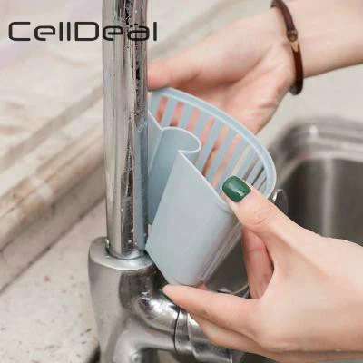 Rack Sink Spout-Holder Sponge-Storage Kitchen-Supplies Hanging Plastic Debris