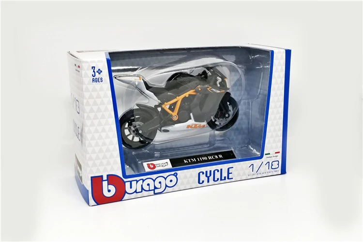 Bburago 1:18 KTM 1190 RC8 R модели велосипедов литой мотоцикл