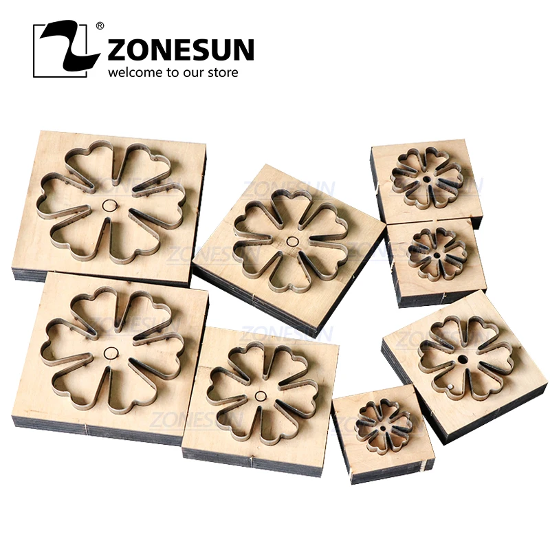 ZONESUN цветок кожа высечки Сделай Сам вырезанная кожа украшение дерево шаблон пробивая высечки стальное правило высечки