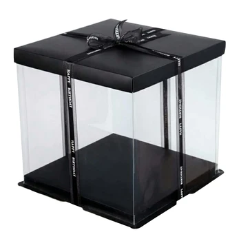 

PVC Gift Box Party Portable Bear DIY Beautiful Foldable Flower Box Rose Valentine'S Day Festival Wedding Living Room