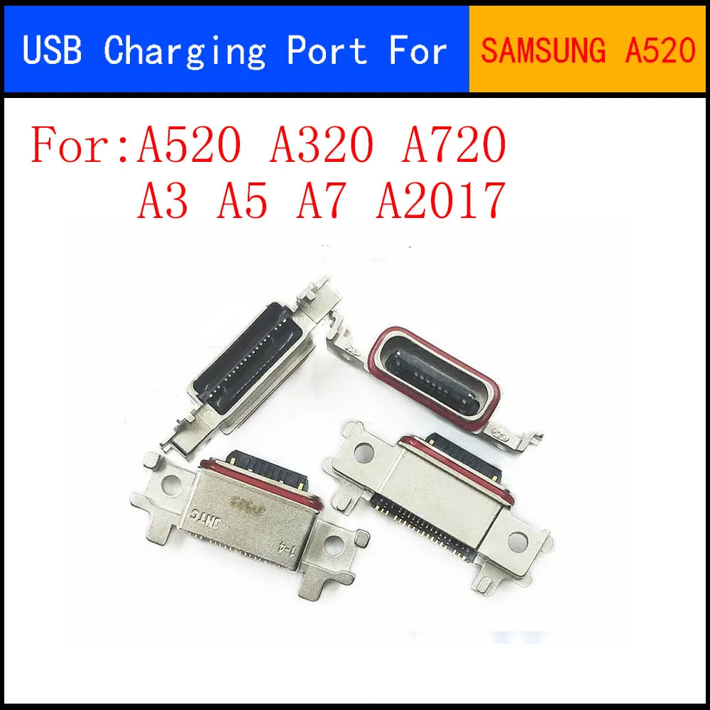 Разъем usb порта для зарядки разъем док станция ремонт части samsung A320 A520 A720 A3 A5 A7