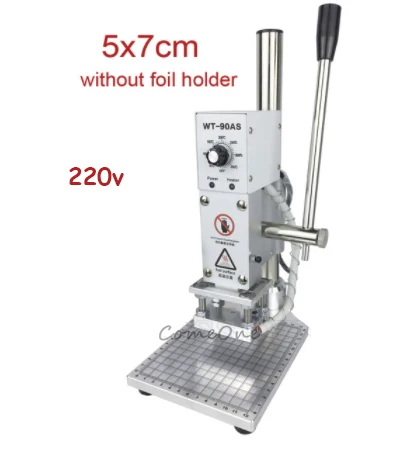 5X7cm 220v Кожа брендинг машина горячая фольга штамповка электрическая тиснение машина Diy Рисунок Горячая тиснение Логотип Кожа Печать торговая марка - Цвет: 5X7cm 220v