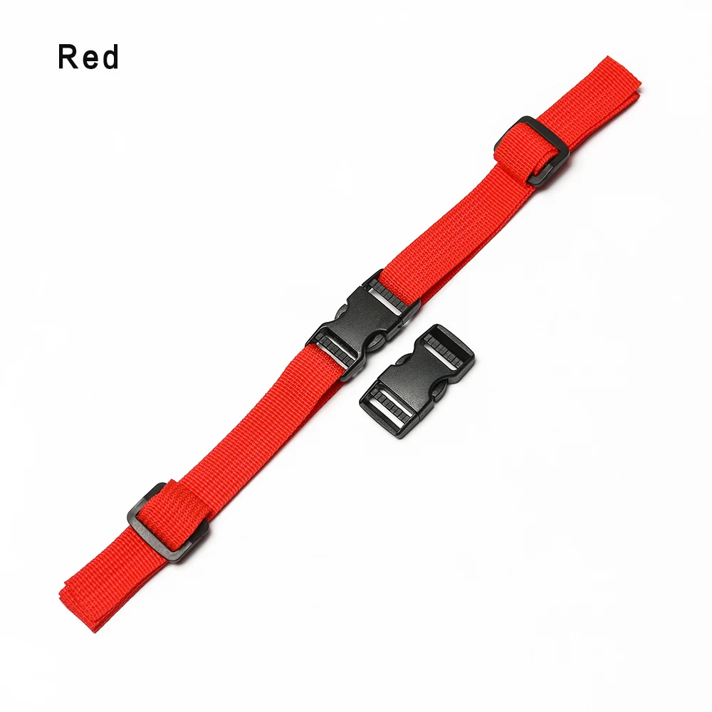 Red 1 шт. нейлон 4 цвета грубой жгут фиксированный ремень+ Двойной Релиз Регулируемая пряжка уличный кемпинг тактический рюкзак аксессуары - Цвет: Red