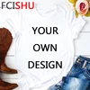 Customize Your Like Photo or Logo Your OWN Design T Shirt Men Unisex White Pink T-shirt Casual Short Sleeve Tshirt Top Tees Male ► Photo 1/3