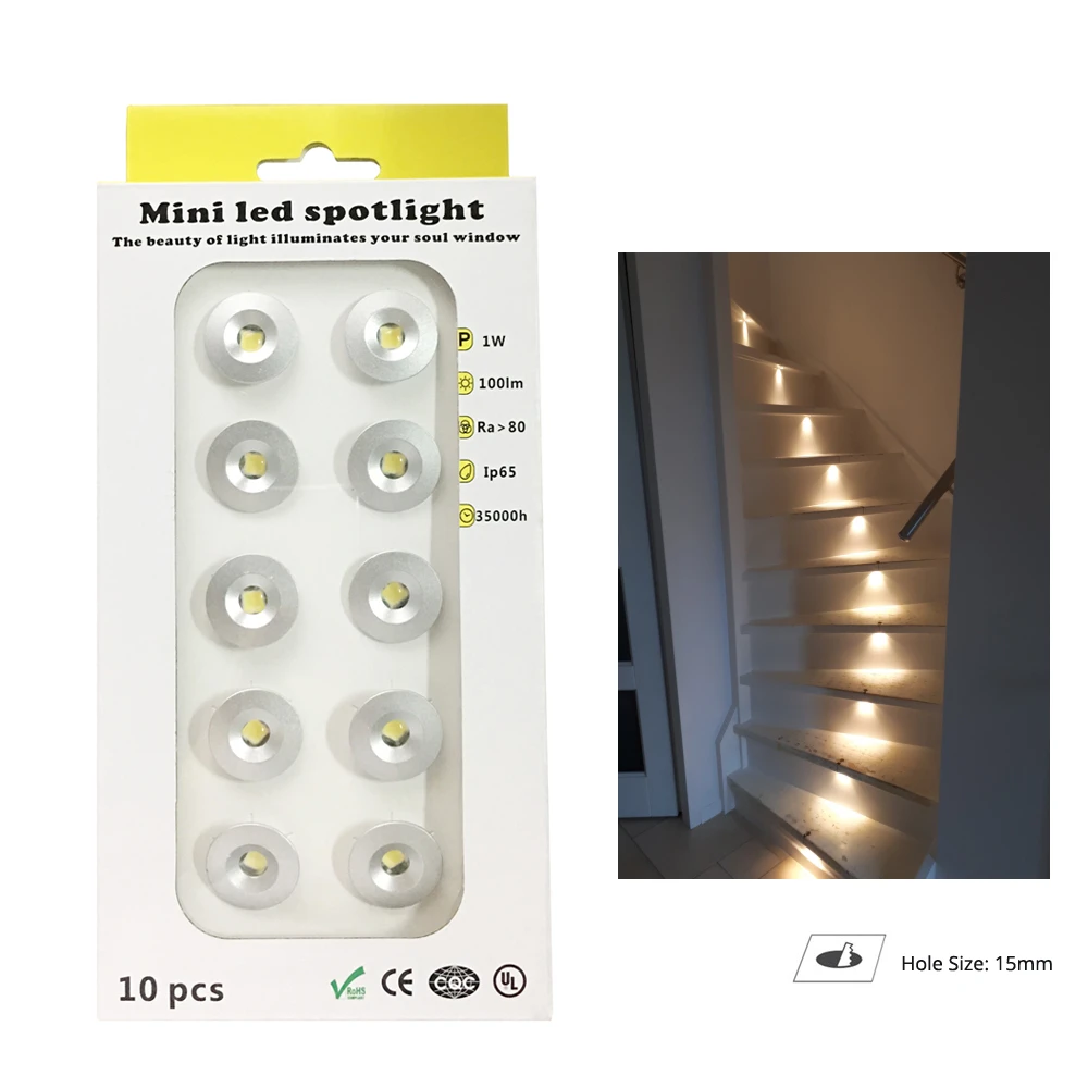 10/lot 12V Mini Spot Led Spotlight Cabinet Waterproof IP65 1W Die Casting  Design Small Down Light Cupboard Showcase Ceiling|Spotlights| - AliExpress