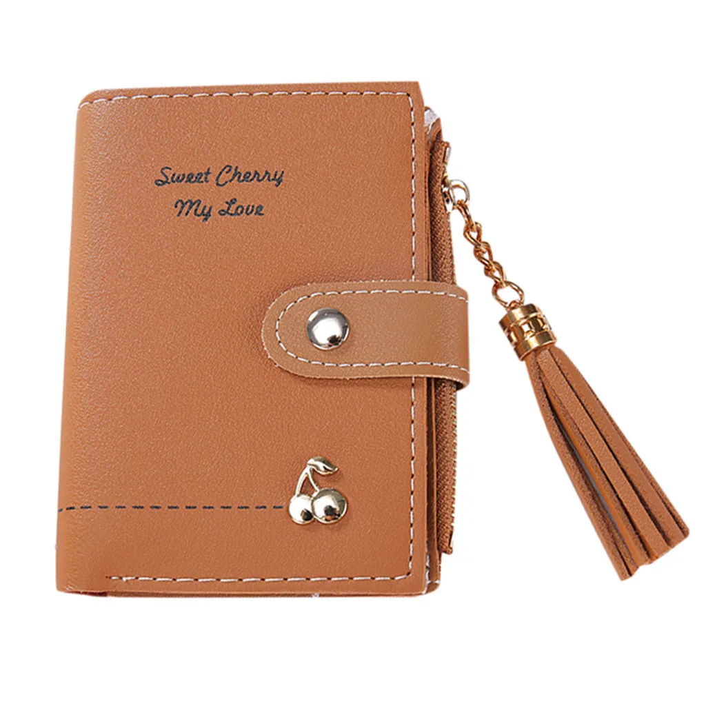 

2019 Tassel Women Wallet Small Cute Wallet Women Short Leather Women Wallets Zipper Purses Portefeuille Female Purse Clutch