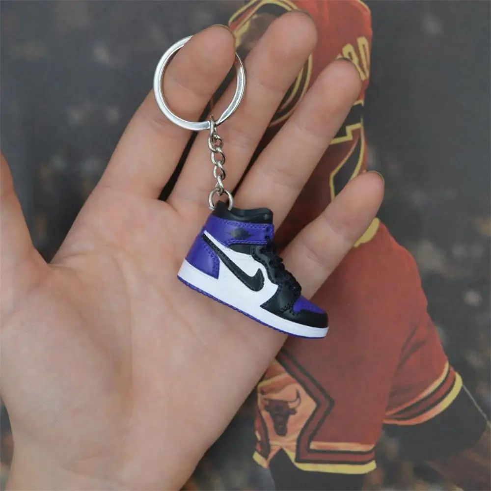 Дропшиппинг aj1 offwhite Chicago Unc брелок в виде кроссовка Air Jordan 1 3D мини-кроссовки, закрытая спортивная обувь брелок в виде кроссовка s - Цвет: one shoe keychain