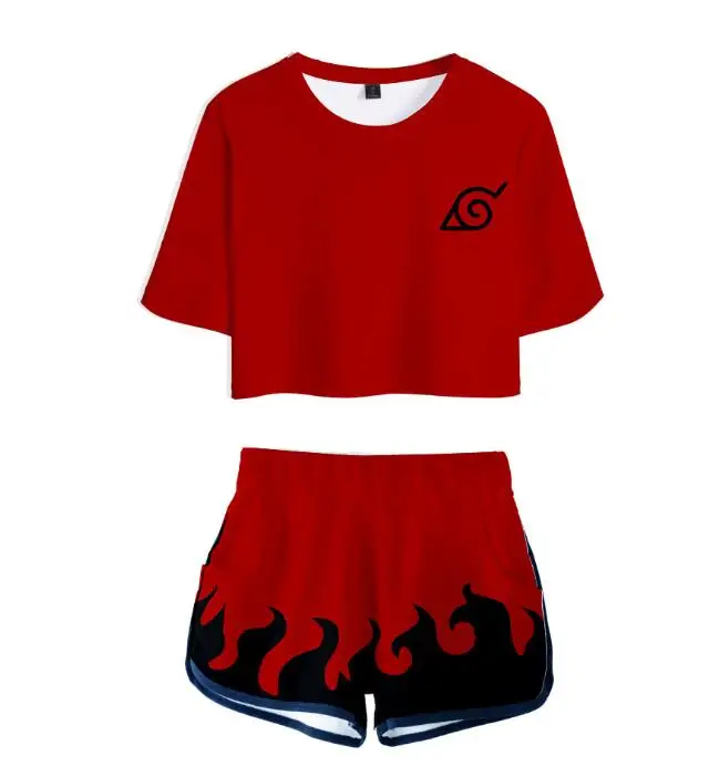 Новая футболка с Наруто Косплей Костюм Uzumaki Sasuke футболка Короткие футболки