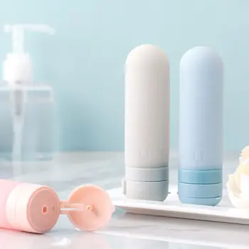 

1.5oz Leak Proof BPA Free Silicone Cosmetic Travel Size Toiletry Containers For Shampoo Lotion Soap