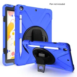 360 graus rotatable com kickstand capa para ipads 10.2 7th 8th gen 10.2 polegadas tablet caso alça de mão & alça de ombro