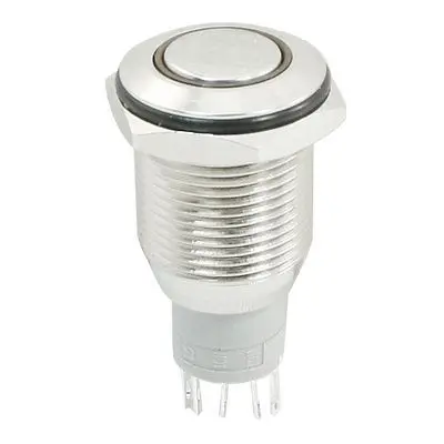 

24V Red LED Lamp 5Pin SPDT Latching 16mm Mounting Pushbutton Switch