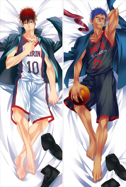 Аниме Kuroko no Basuke Dakimakura Чехол Taiga Kagami& Kuroko Tetsuya Чехол на подушку Aomine Daiki& Akashi Seijuro