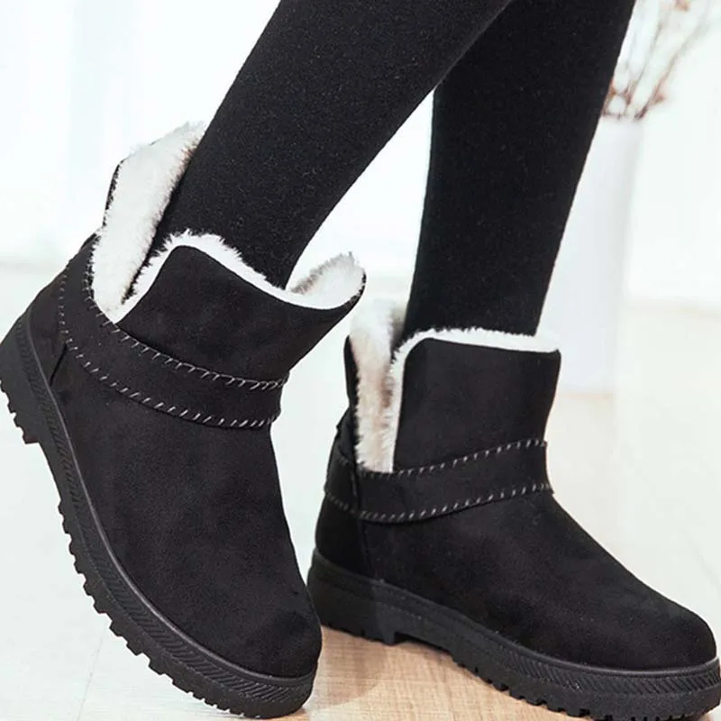 Women's Boots 2020 Fashion Plush Furry Women Shoes Snow For Winter Shoes Women Casual Lightweight Keep Warm Boots Botas Mujer