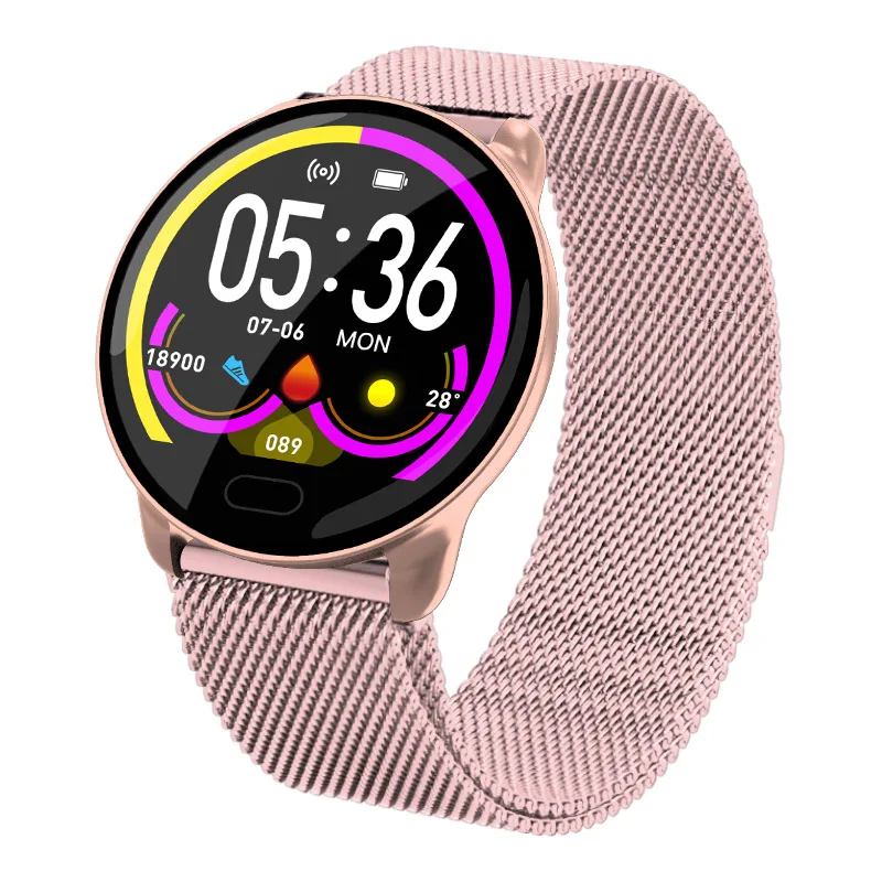 Смарт-часы для мужчин 1,3" IP68 Водонепроницаемый Bluetooth 4,0 фитнес-браслет трекер Шагомер монитор сердечного ритма Smartwatch - Цвет: Steel Gold
