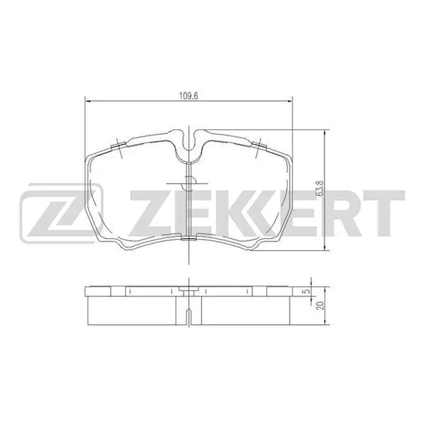 Колодки торм. диск. зад Iveco Daily III-V 06 ZEKKERT bs-2842