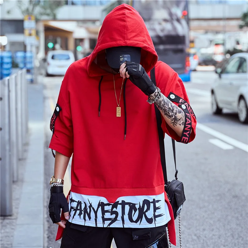 Summer Super Fire Ribbon Hooded Short 