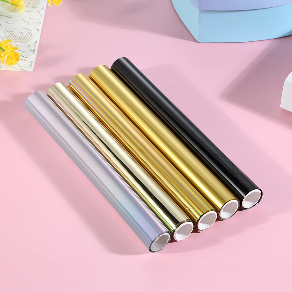 5m*19.3cm Different Colors Holographic Foil Holographic Foil by Laser Printer and Laminator  DIY Card Leather Foil Craft 2021
