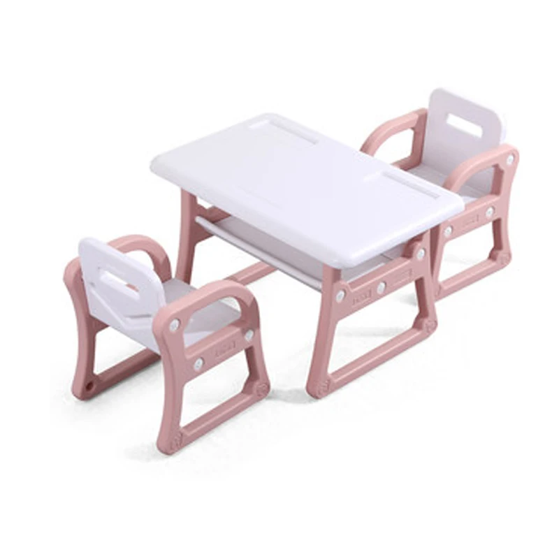 

Kindergarten children's table chair set baby painting writing learning plastic toy table and chairs