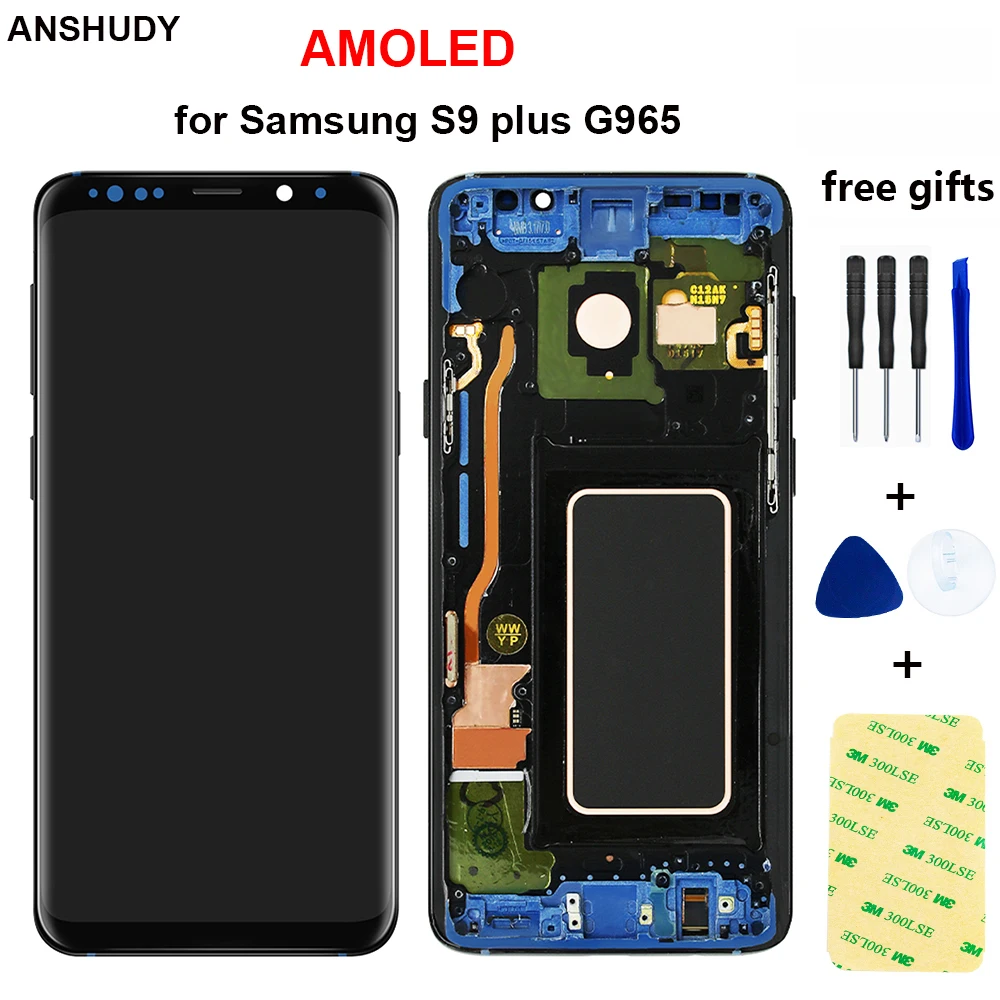 

5.8 inch AMOLED for SAMSUNG Galaxy S9 plus S9+ G965 G965F LCD Touch Screen S9 + Digitizer with Frame free shipping tools Display