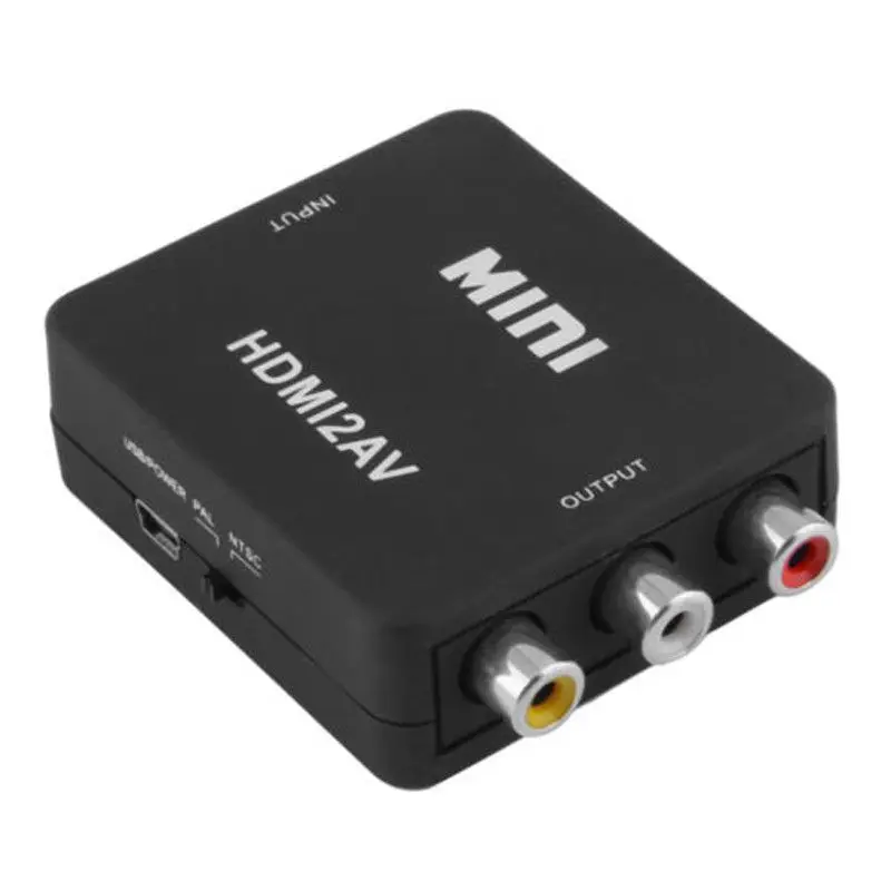 Мини 1080P HDMI соединение к RCA Аудио Видео AV конвертер CVBS адаптер для HDTV