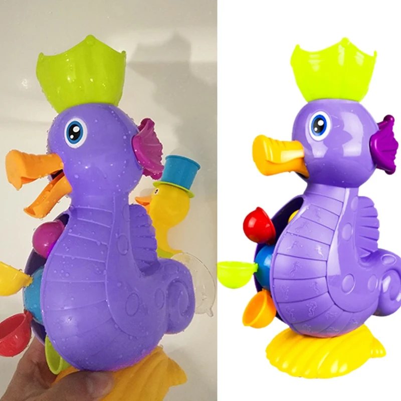 Детские игрушки для душа, для ванны, милая утка, водяное колесо, игрушка Дельфин, детский кран для купания, распылитель воды, инструмент, тип колеса, игрушка без коробки