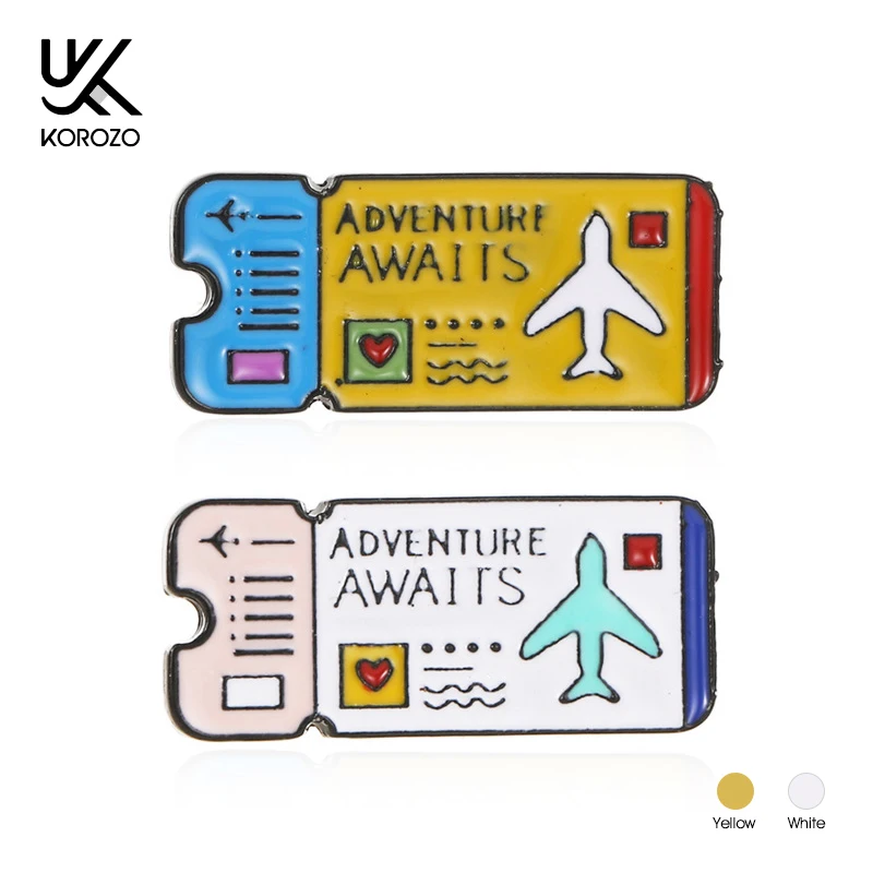 Эмалированные булавки брошь для женщин и мужчин авиа билета значок джинсовая