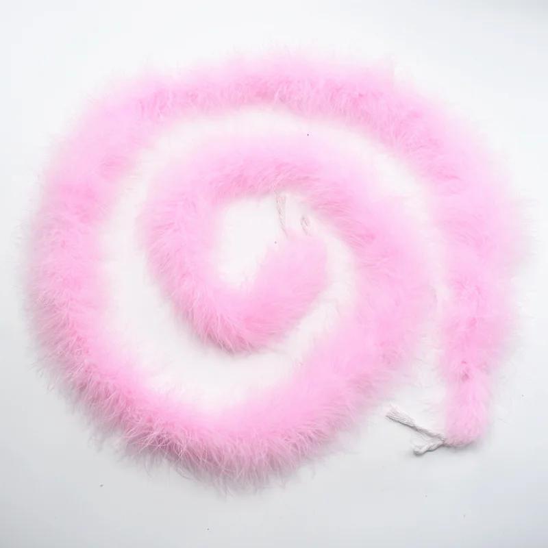 Pink Пушистая индейка Перья Марабу Боа отделка мягкая шаль Свадебный костюм Украшение Шарф перья для рукоделия Свадебные Перья шлейфы - Цвет: Pink