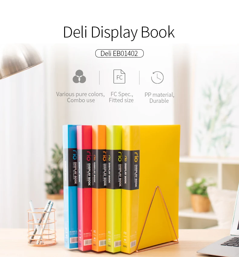 Deli витрина для книг офисная папка для файлов модные витрины для книг FC A4 Размер EB01102 E5032