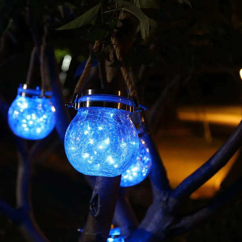 Solar Led Garden Lamp Christmas Cell Fixture Tree Jar Decoration Street Outdoor New Year Party Foldable Night Lights Sunlight cheap solar lights Solar Lamps