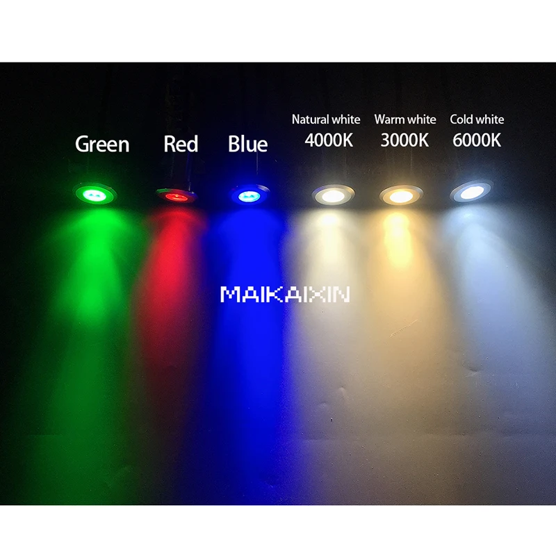 4 Pcs IP67 Waterproof LED Underground Light led underground light 1W 3W 5W Outdoor Ground Garden Path Floor Buried Yard Spot Landscape 110V220V 12V