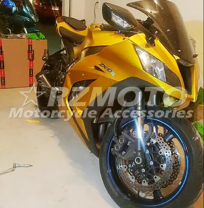 4 подарки ABS Обтекатели комплект подходит для kawasaki Ninja ZX-10R 2011 2012 2013 10R, возрастом 11, 12, 13, 14, 15, кузов комплект золотисто-матовый