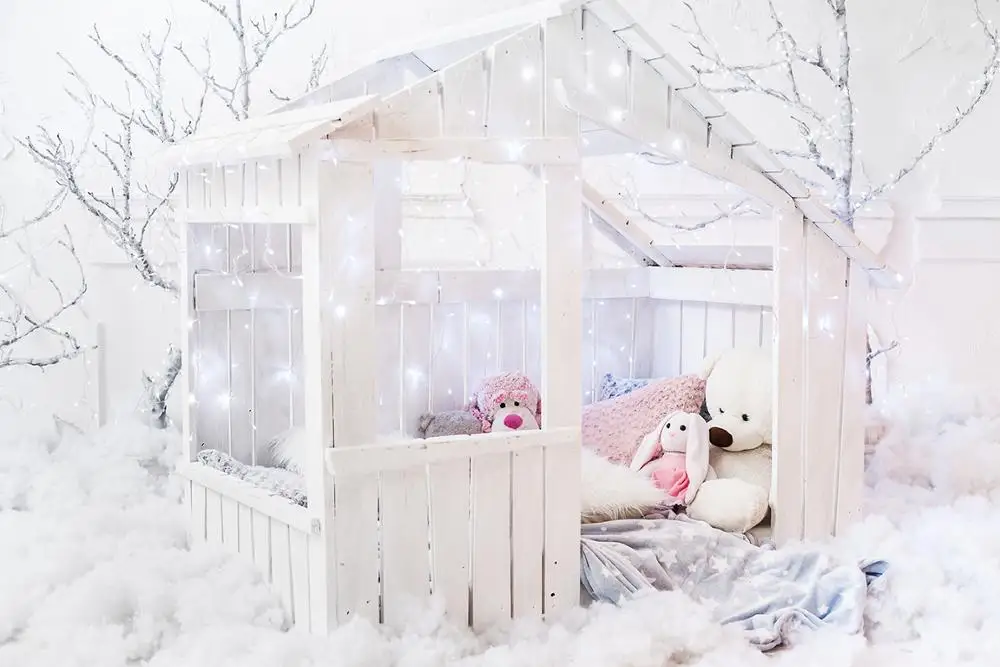 Capisco Merry Christmas деревянный дом детские игрушки медведь лампочка вечерние Детские Портретные фотографии фон для фотосъемки