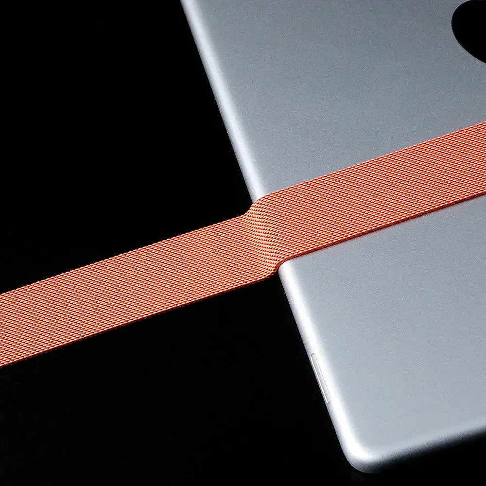 Высококачественная Миланская петля для apple watch, ремешок для apple watch 4, 5, ремешок 44 мм, 40 мм, iwatch 3, 2, 1, 42 мм, 38 мм, лучший материал - Цвет ремешка: orange