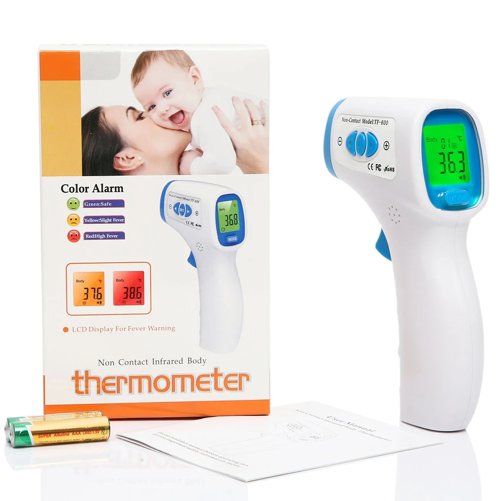

Digital Non-Contact Ir Infrared Thermometer Forehead Body Temperature Meter Lcd Backlight Fever Head Mouth Measurement Tool