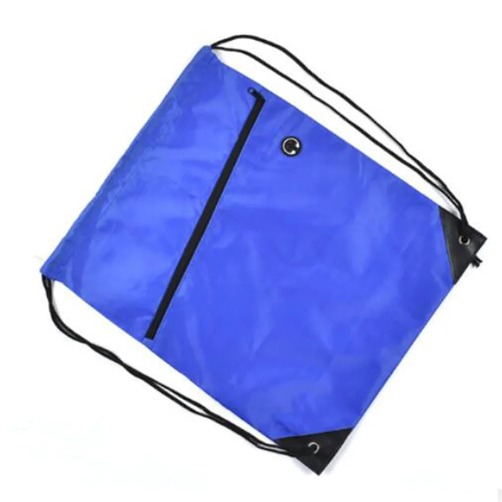 Сумка для хранения на молнии со шнурком, спортивные сумки для занятий спортом на открытом воздухе, сумки для спортзала с отверстием для наушников, многофункциональный рюкзак для кемпинга, аксессуары для путешествий - Цвет: blue