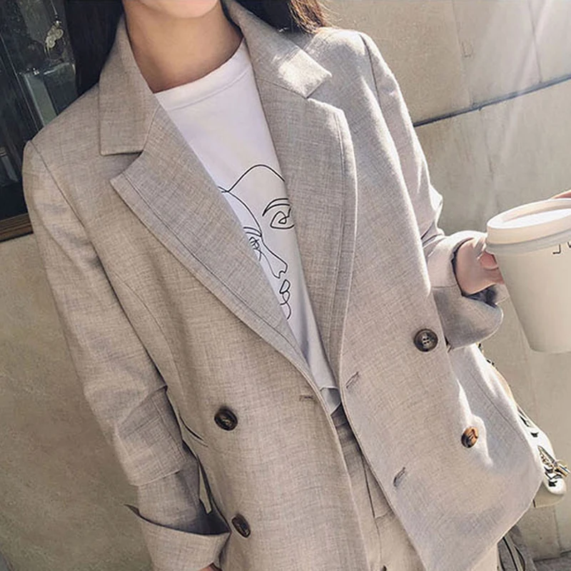 Женский офисный костюм из 2 предметов пиджак с вырезом лодочкой и брюки