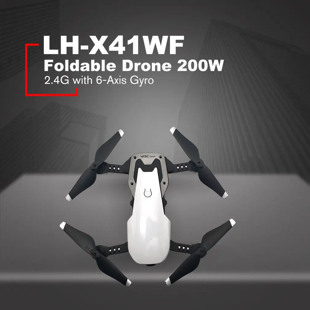 LH-X41WF дрона с дистанционным управлением 6-осевой Мини Складной Дрон FPV 2.0MP 720P HD Камера Выдержка Взлет/посадка Дрон jjrc w/3 батарейки