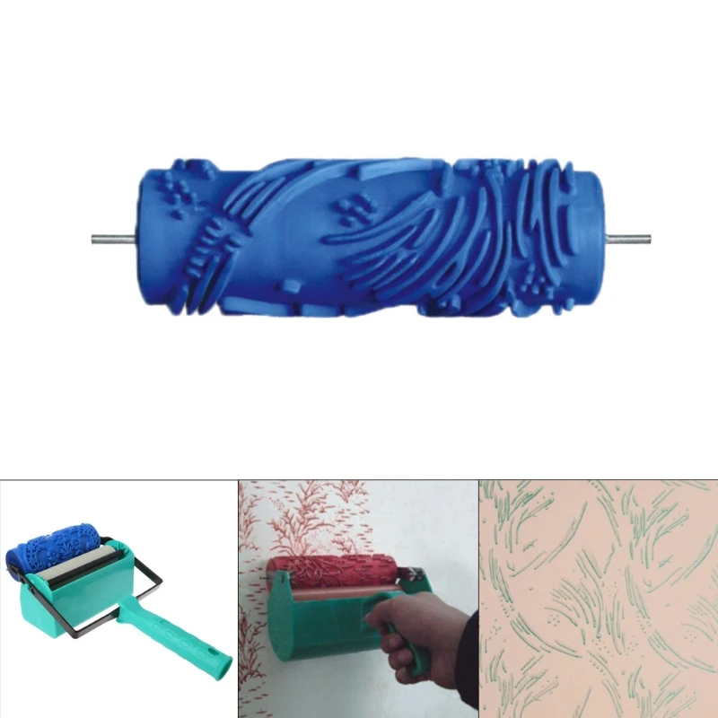 

5" Embossed Paint Roller Sleeve Wall Texture Stencil Brush Pattern Decor 026Y